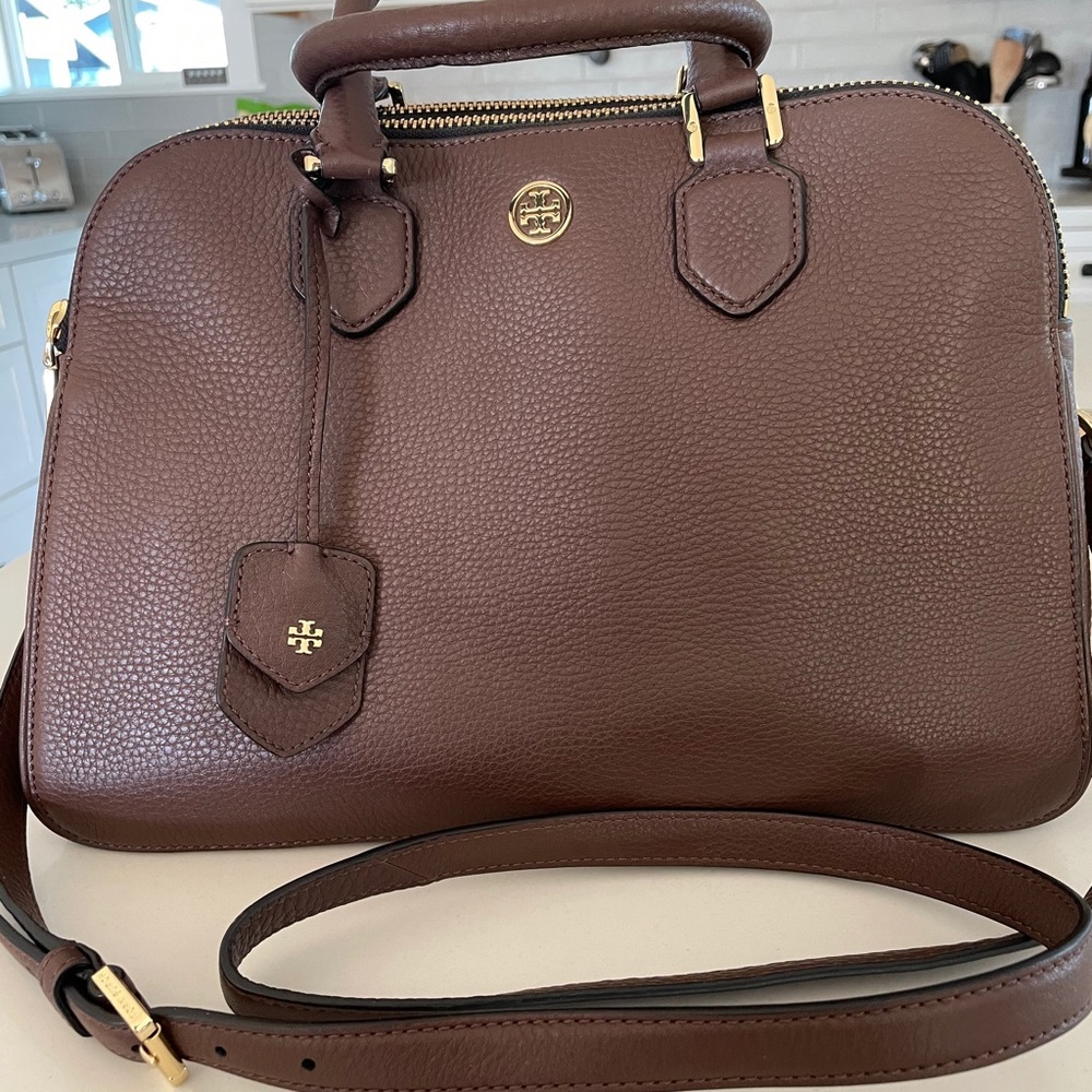 Tory Burch Triple-Zip Satchel Handbag